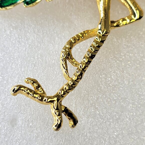 Large Stork Statement Brooch Phoenix Bird Large Bird Statement Brooch Pin - Picture 11 of 13